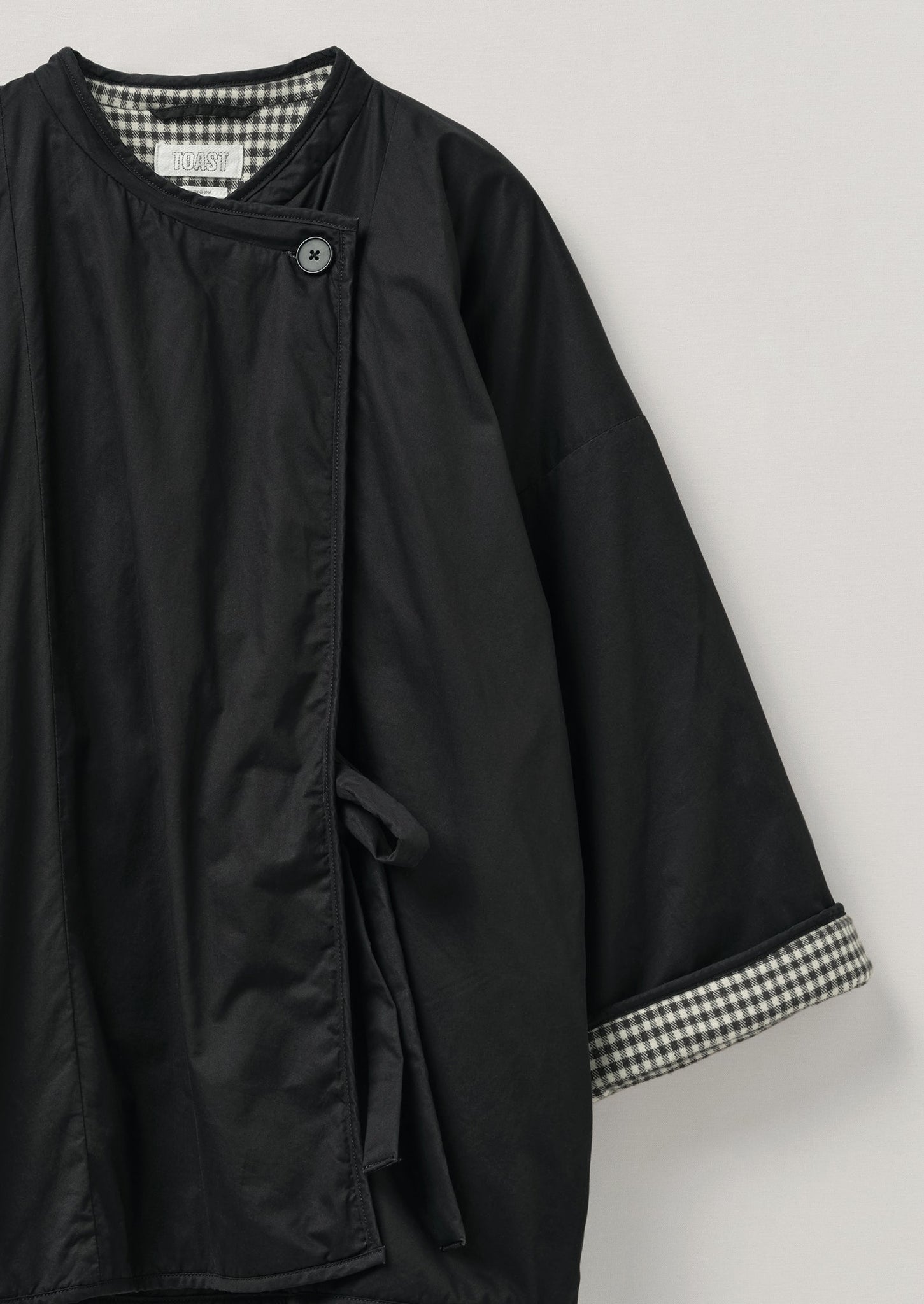 Short Padded Cotton Coat | Anthracite