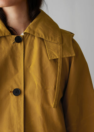 Waxed Cotton Raglan Anorak | Cumin