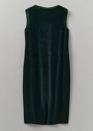 Fluid Silk Velvet Dress | Onyx