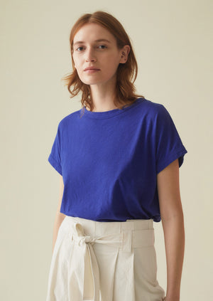 Alda Organic Cotton Easy Tee | Delft Blue