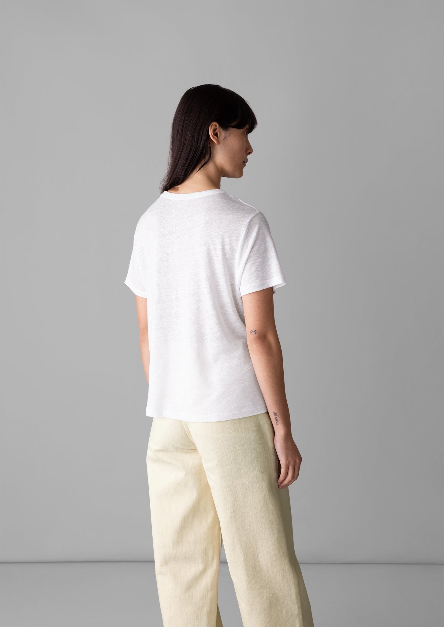 Linen Boy Tee | White