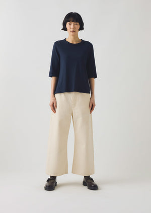 Cleo Garment Dyed Organic Cotton Tee | Indigo