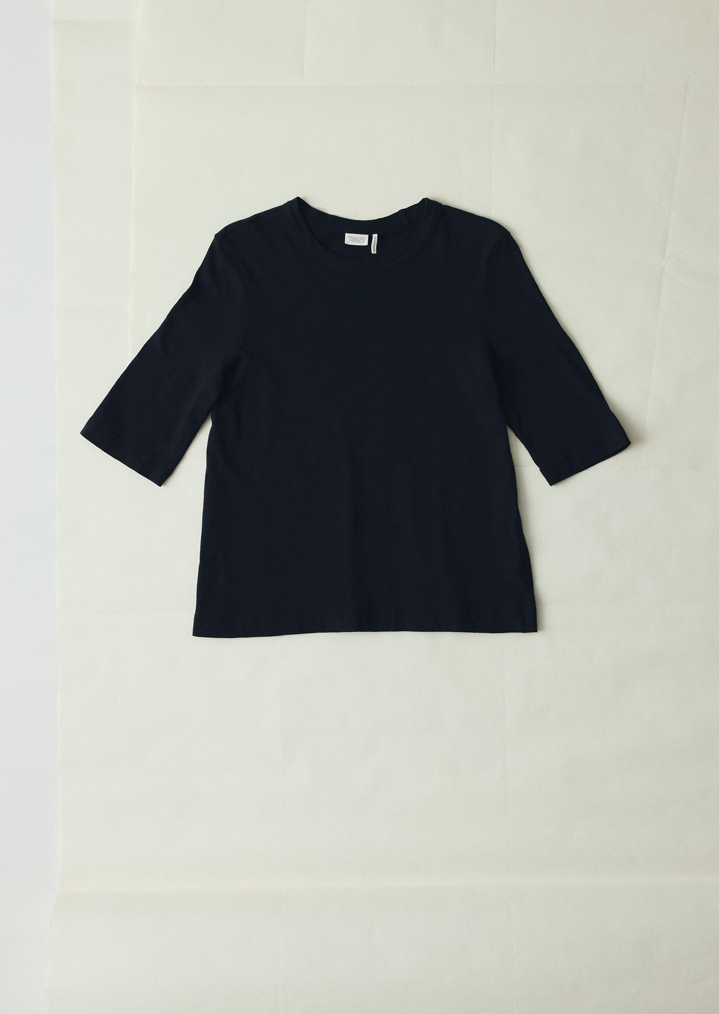 Cleo Garment Dyed Organic Cotton Tee | Carbon Black