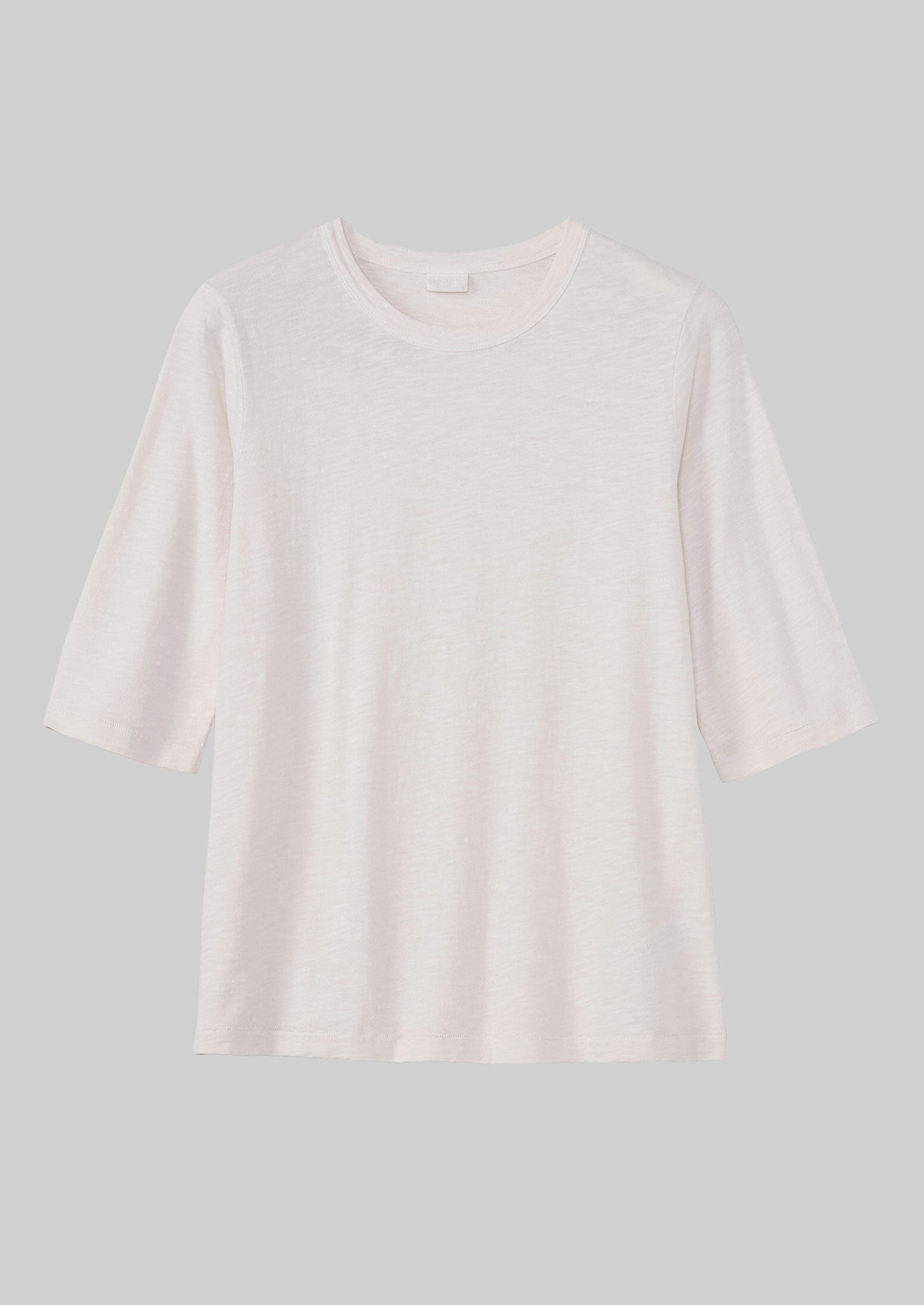 Cleo Garment Dyed Organic Cotton Tee | Chalk