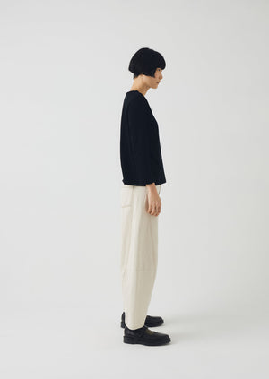 Lia Garment Dyed Boat Neck Tee | Carbon Black