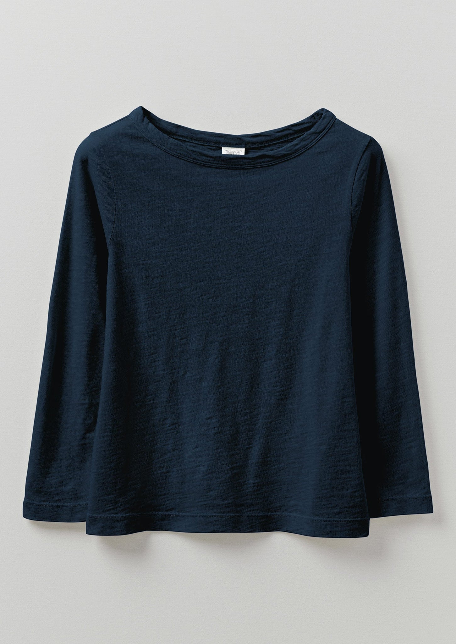 Lia Garment Dyed Boat Neck Tee | Dark Navy