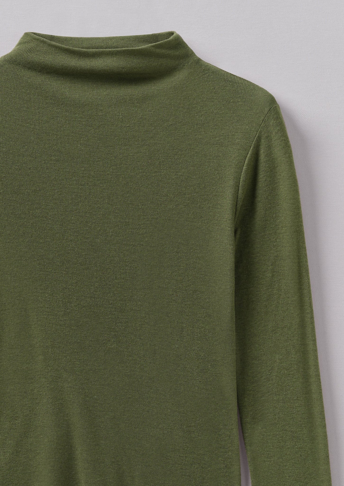 Aster Wool Lyocell High Neck Tee | Artichoke