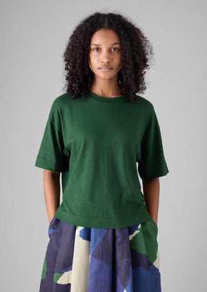Cotton Hemp Boxy Tee | Washi Green