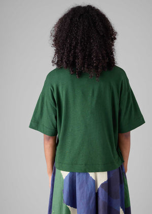 Cotton Hemp Boxy Tee | Washi Green