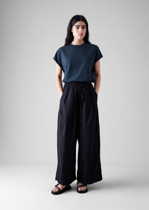 Rib Neck Sleeveless Tee | Raven Blue