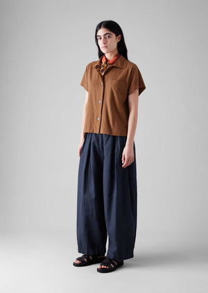 Cotton Hemp Jersey Shirt | Brown Anise