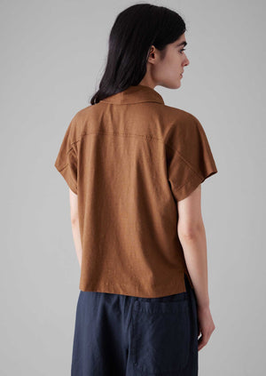 Cotton Hemp Jersey Shirt | Brown Anise