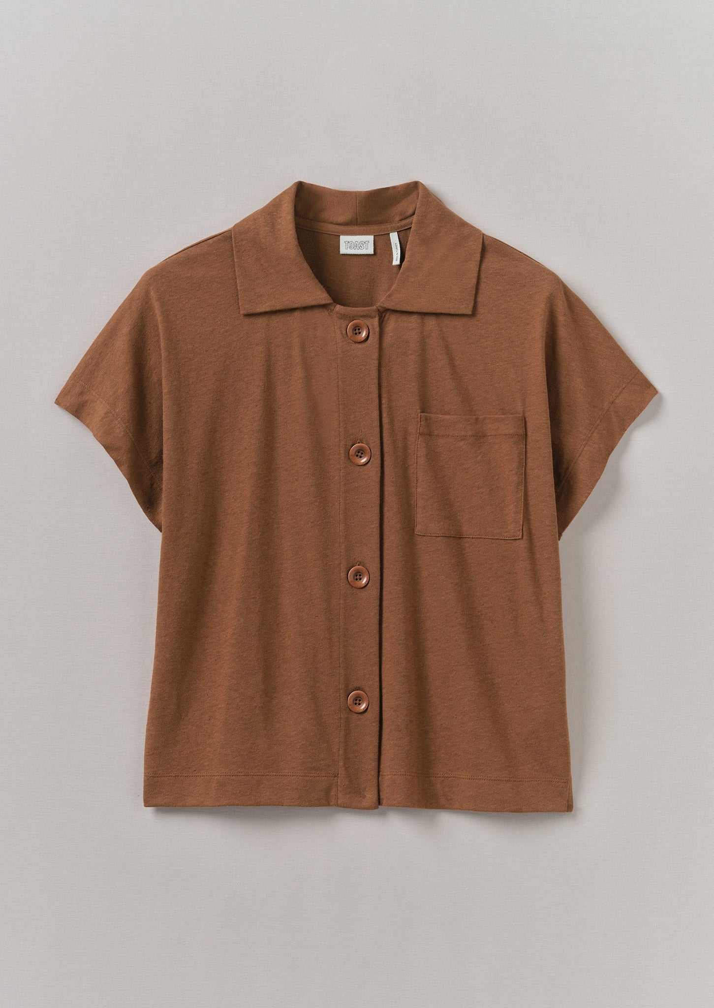 Cotton Hemp Jersey Shirt | Brown Anise
