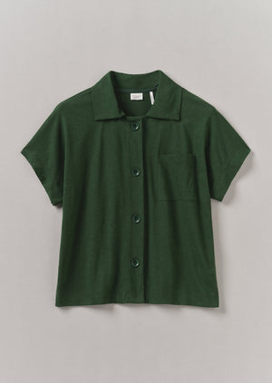 Cotton Hemp Jersey Shirt | Washi Green