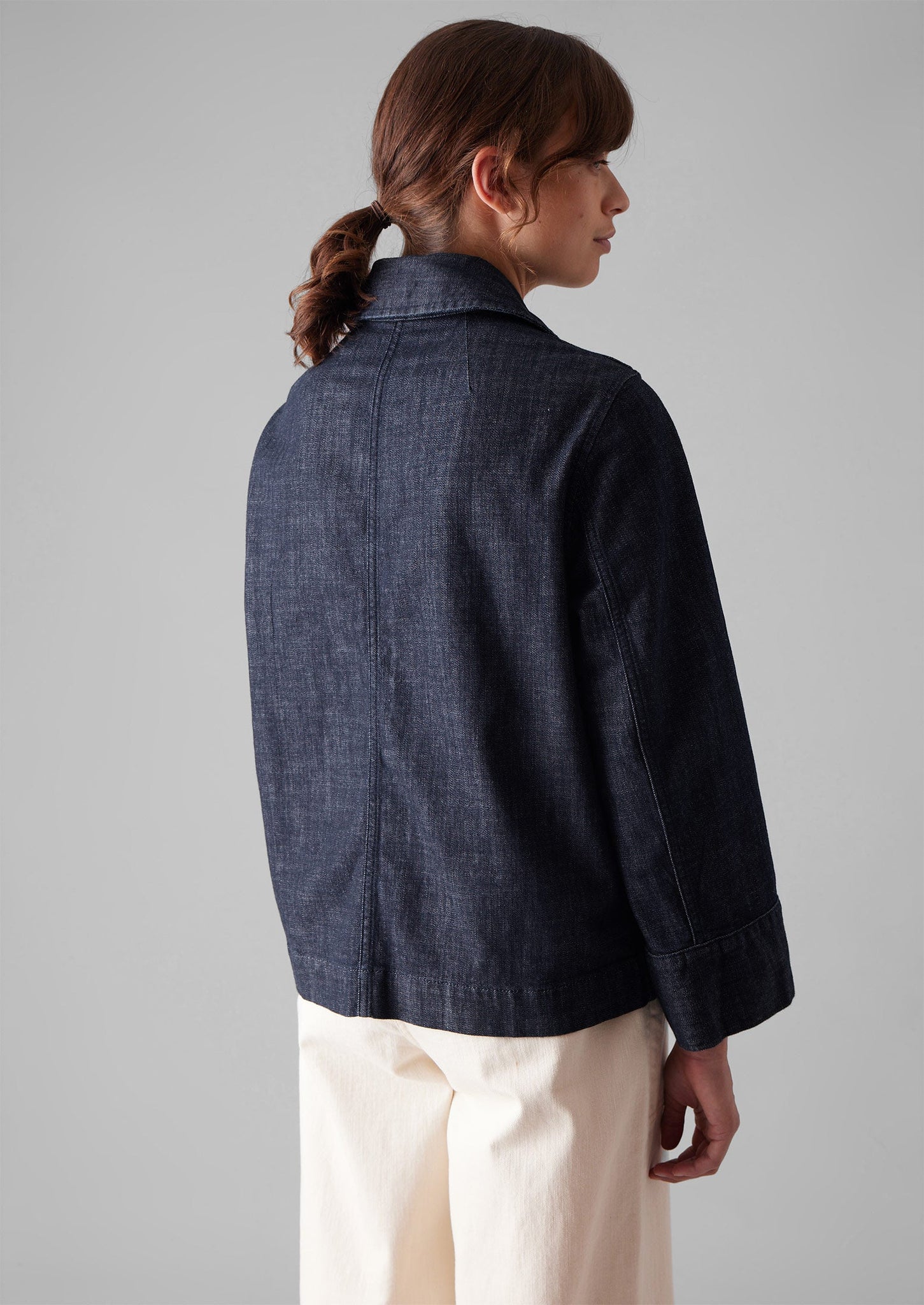 Wide Sleeve Organic Indigo Denim Jacket | Indigo