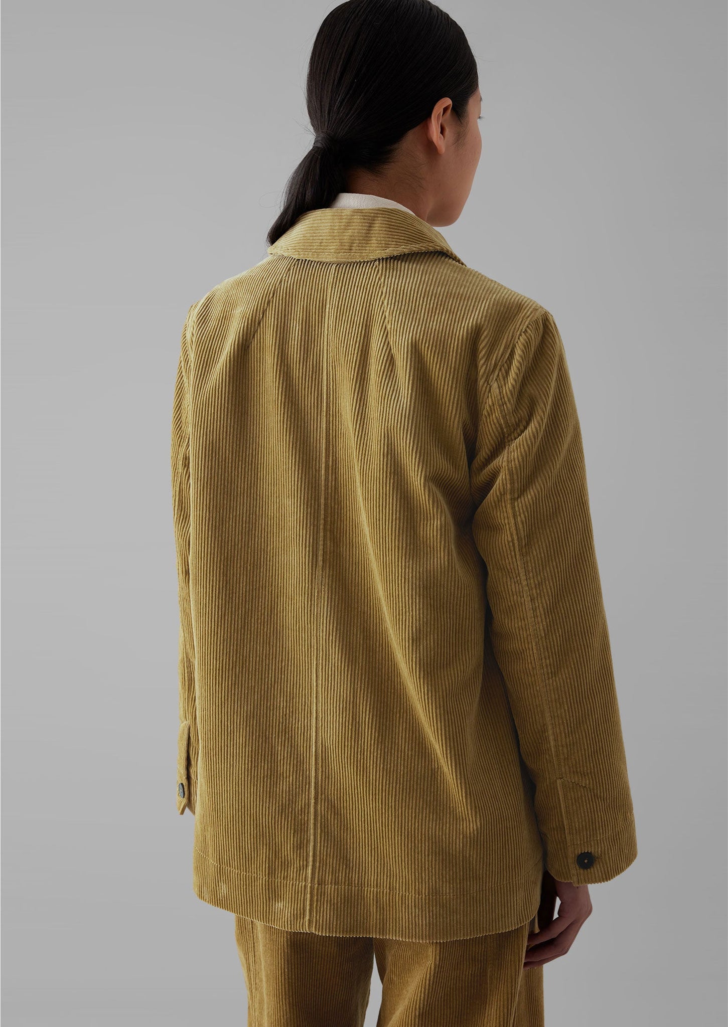 Patch Pocket Organic Cord Jacket | Golden Sand