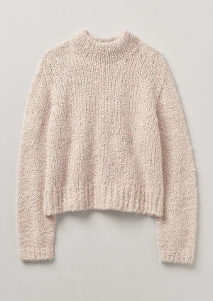 Boucle Alpaca Wool Sweater | Ecru