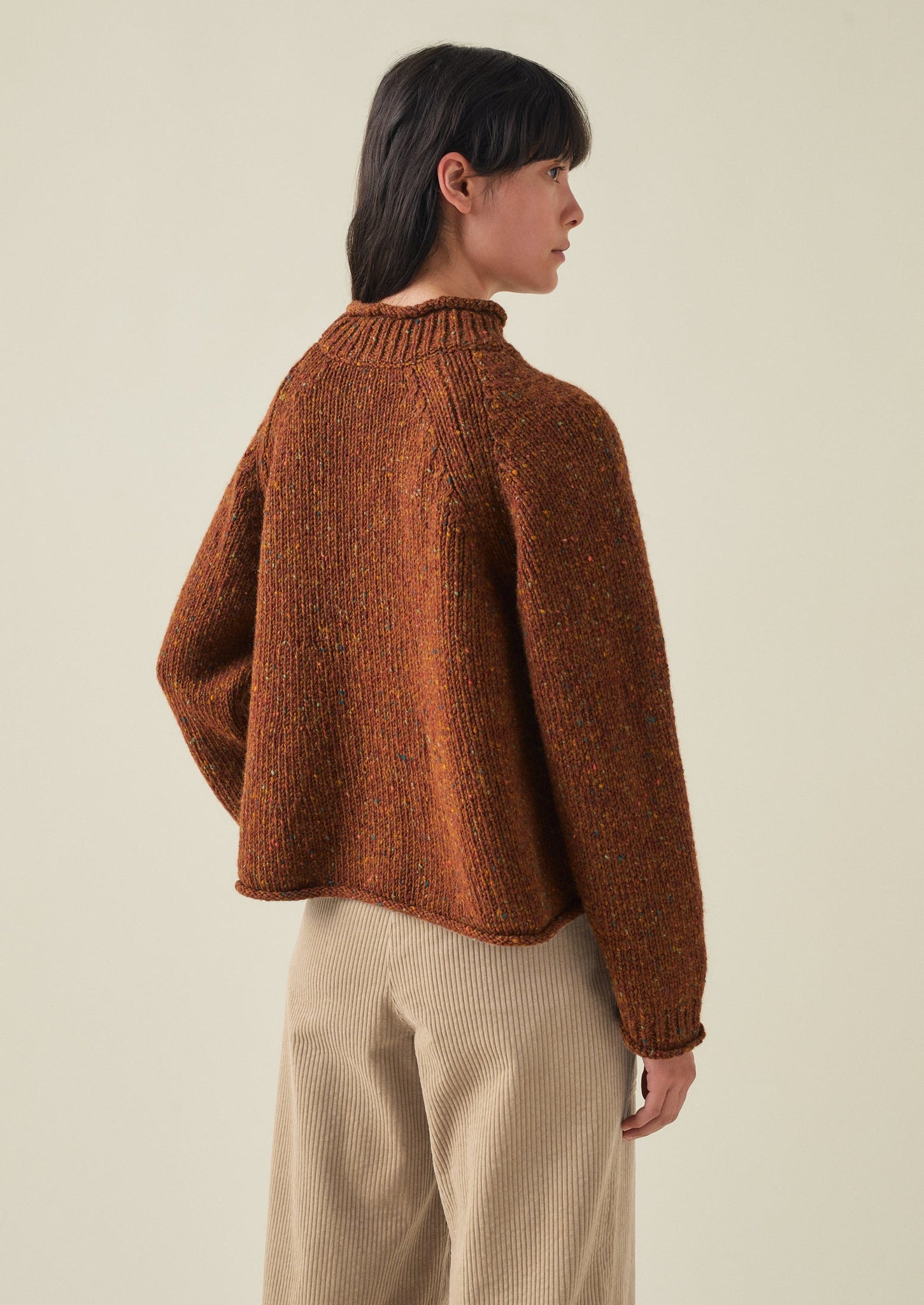 Orla Donegal Wool Sweater | Cinnamon