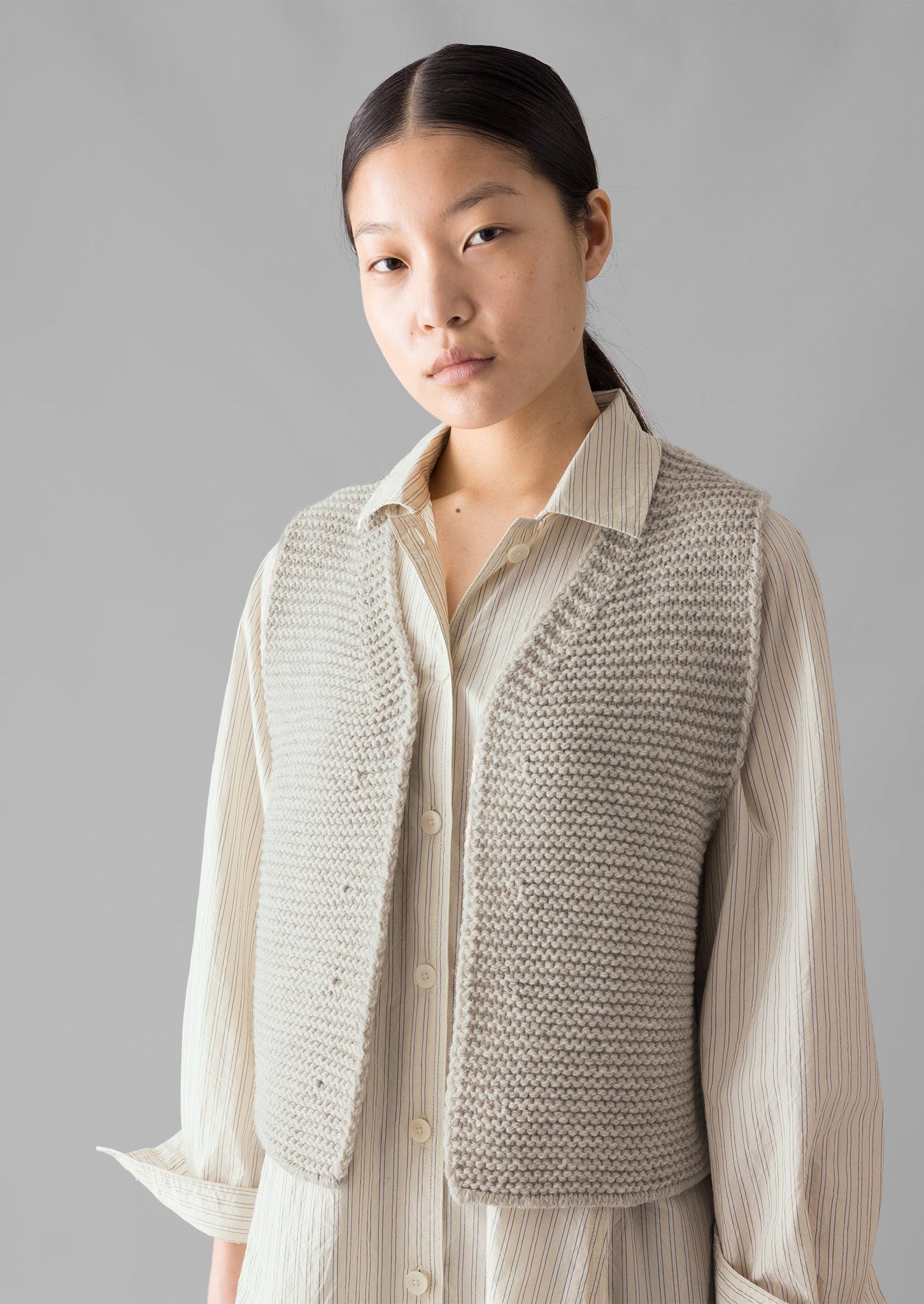 Textured Knit Gilet | Harvest