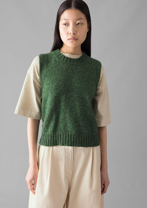 Neat Mouline Wool Tank | Thorn Green Marl