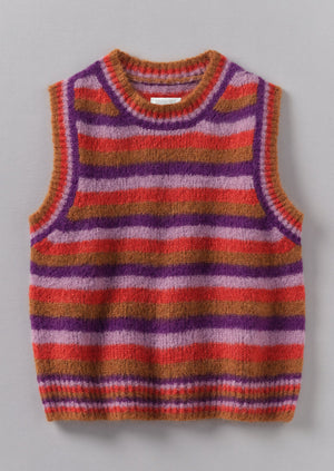 Brushed Alpaca Blend Stripe Tank | Amethyst Multi