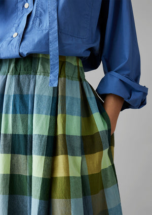 Cabin Check Organic Cotton Skirt | Juniper
