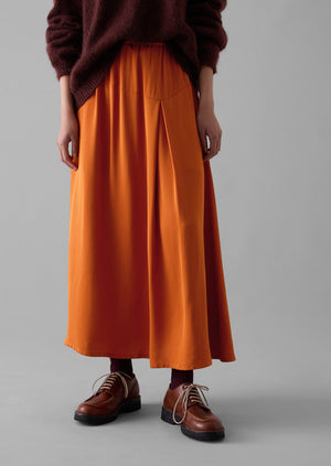 Asymmetric Satin Crepe Skirt | Spice