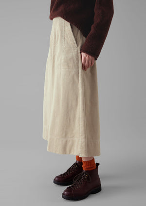 Organic Cord A Line Skirt | Moonstone