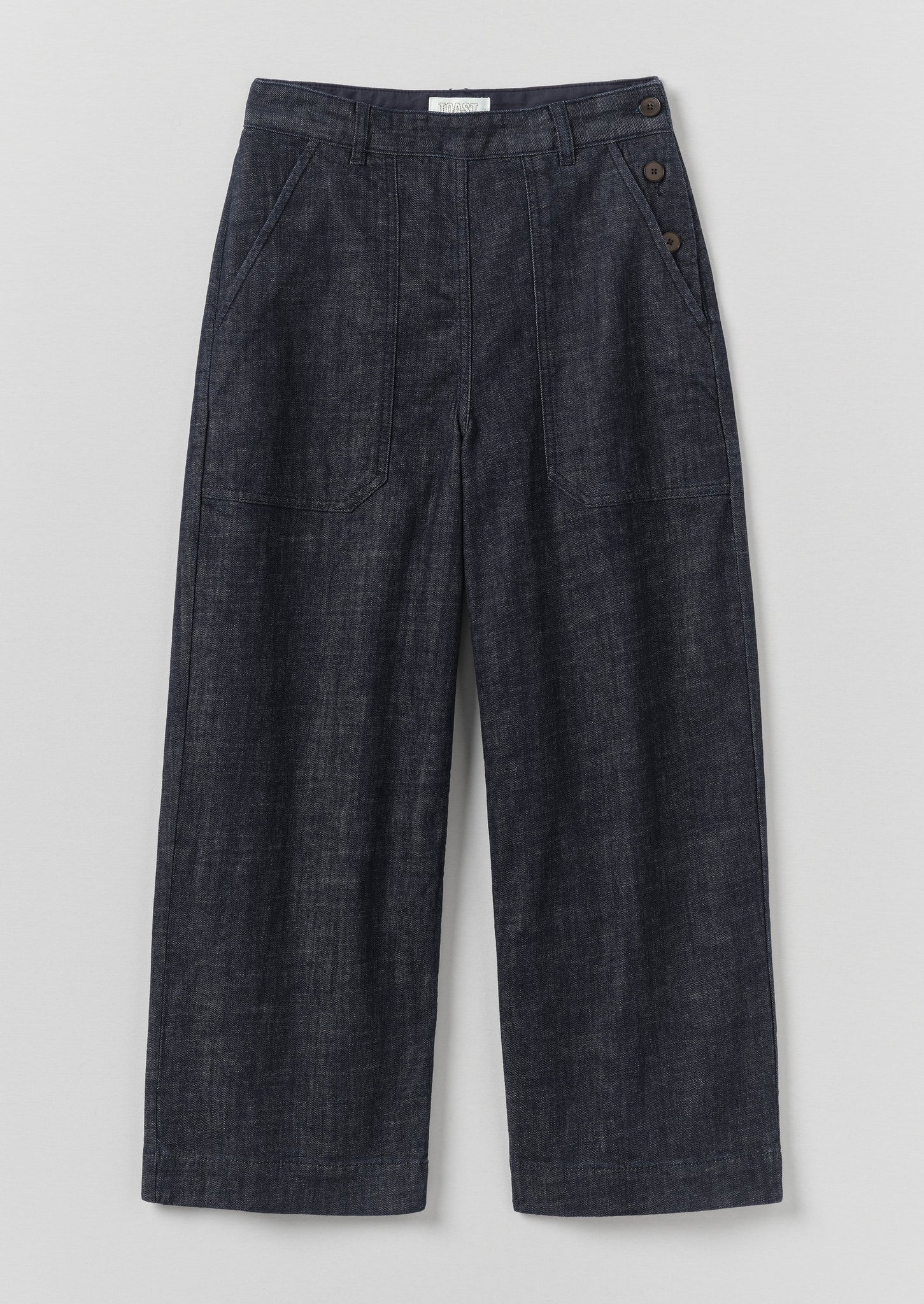 Annie Organic Denim Side Button Jeans | Indigo