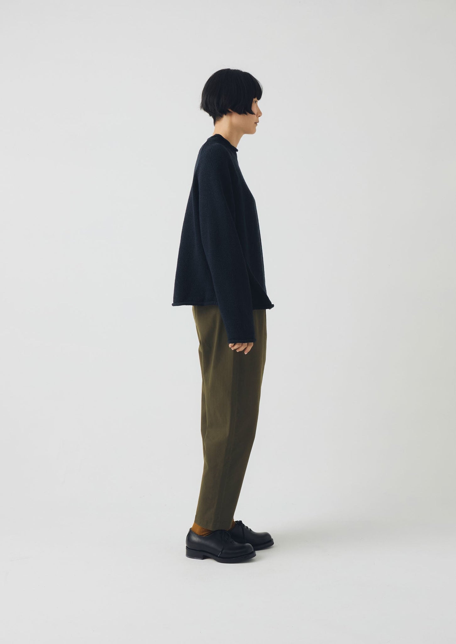 Gabi Cotton Pull On Trousers | Loden