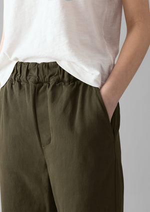 Gabi Cotton Pull On Trousers | Loden