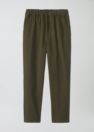 Gabi Cotton Pull On Trousers | Loden