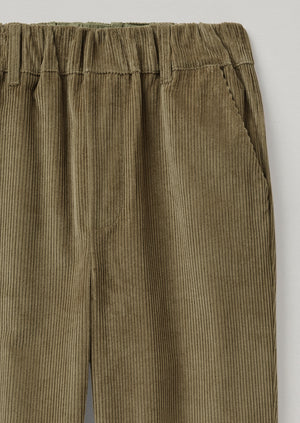 Gabi Organic Cord Pull On Trousers | Dark Pear