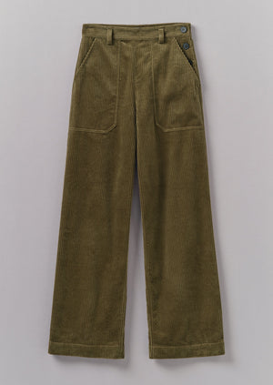 Annie Organic Cord Full Length Trousers | Barley