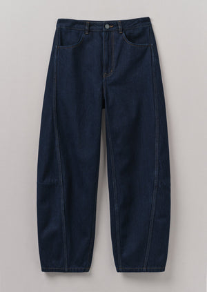 Twisted Seam Japanese Denim Trousers | Indigo