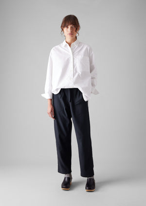 Suki Panelled Wool Cotton Trousers | Dark Indigo