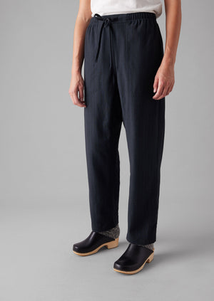 Suki Panelled Wool Cotton Trousers | Dark Indigo