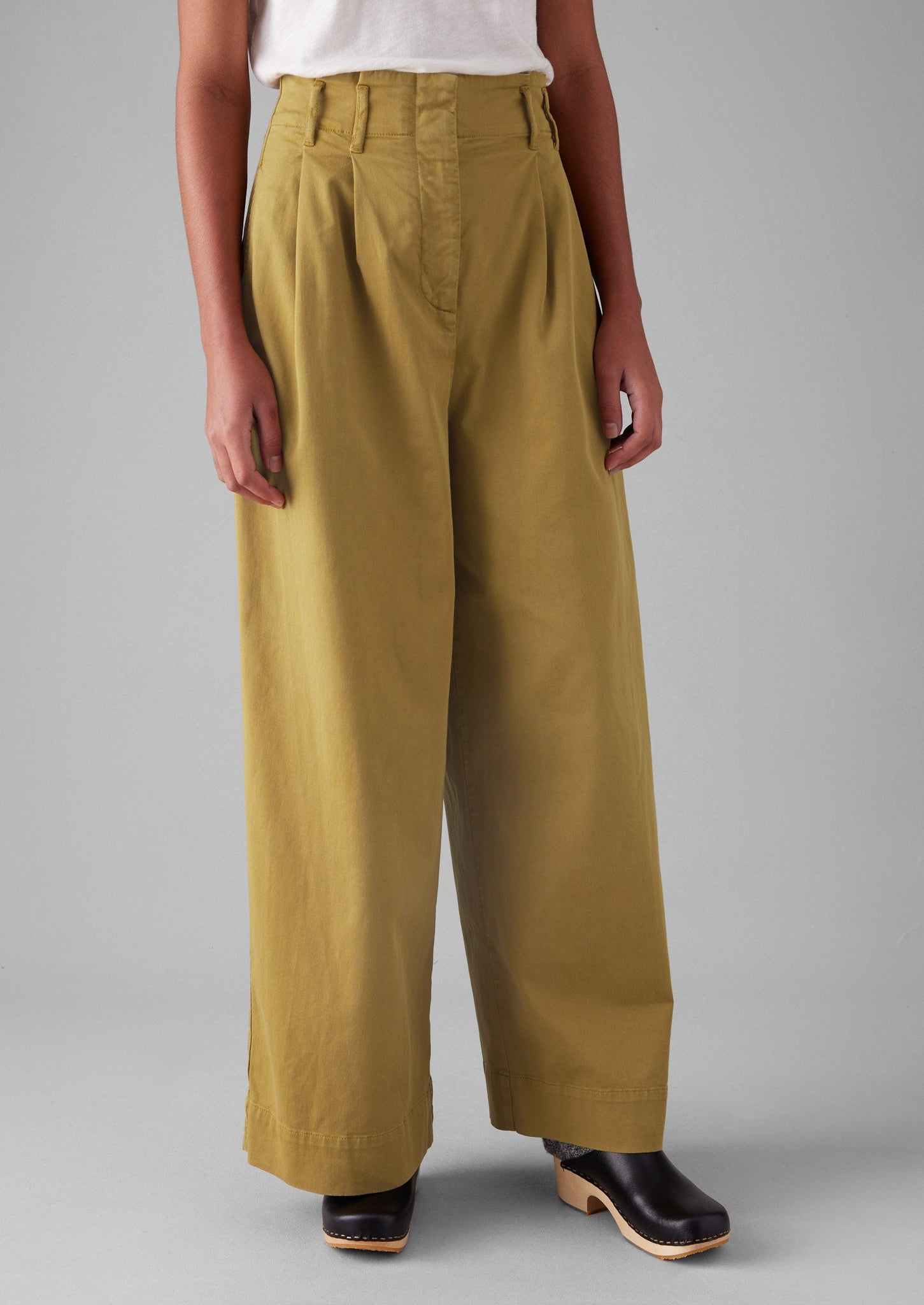 Cotton Paper Bag Trousers | Honey