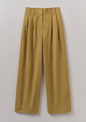 Cotton Paper Bag Trousers | Honey