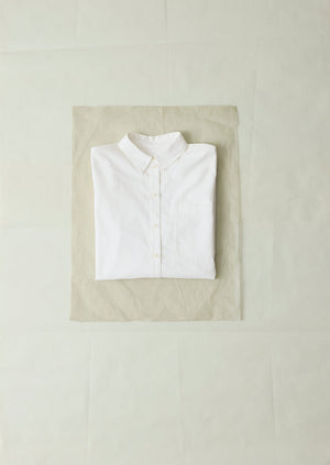 Cotton Oxford Oversized Long Shirt | White