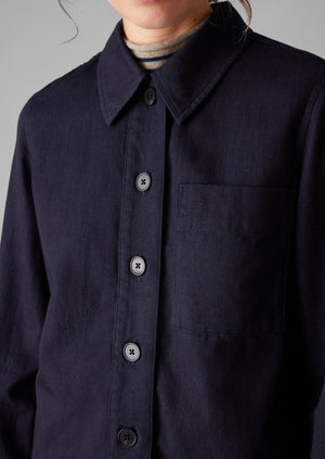 Baya Indigo Cotton Twill Shirt | Indigo