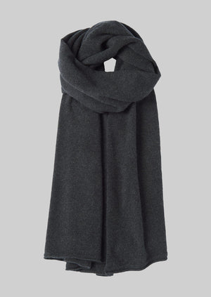 Cashmere Wool Wrap Scarf | Charcoal