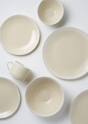 Wonki Ware White Wash Pudding Bowl | Natural/White