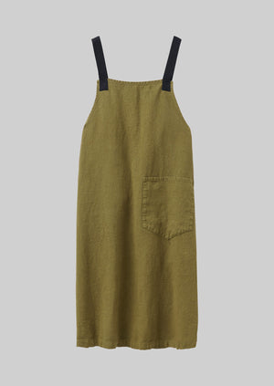 Linen Workwear Apron | Tobacco Leaf
