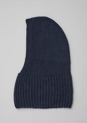Cotton Wool Knitted Hood | Navy