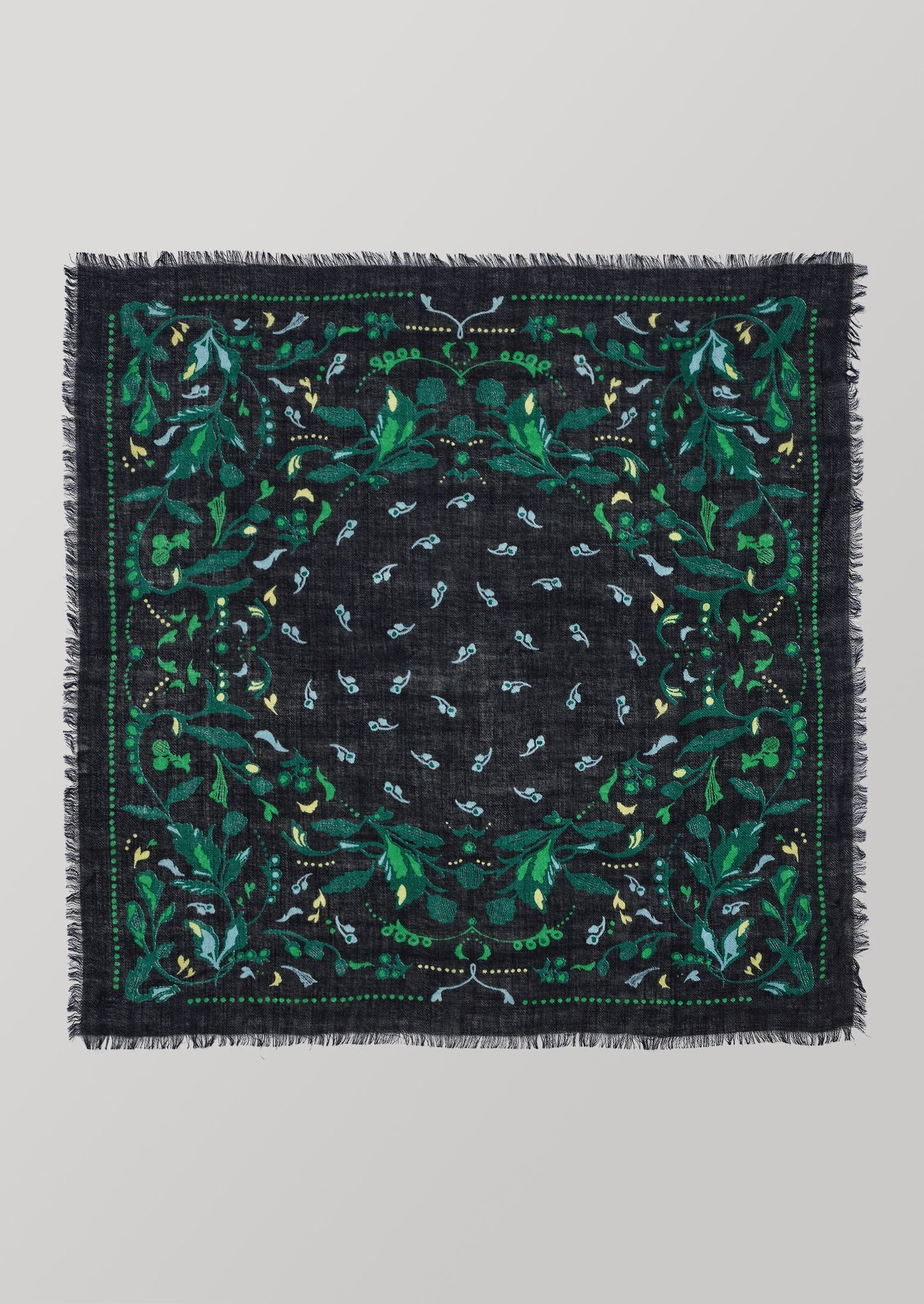 Floral Hand Woven Scarf | Oil