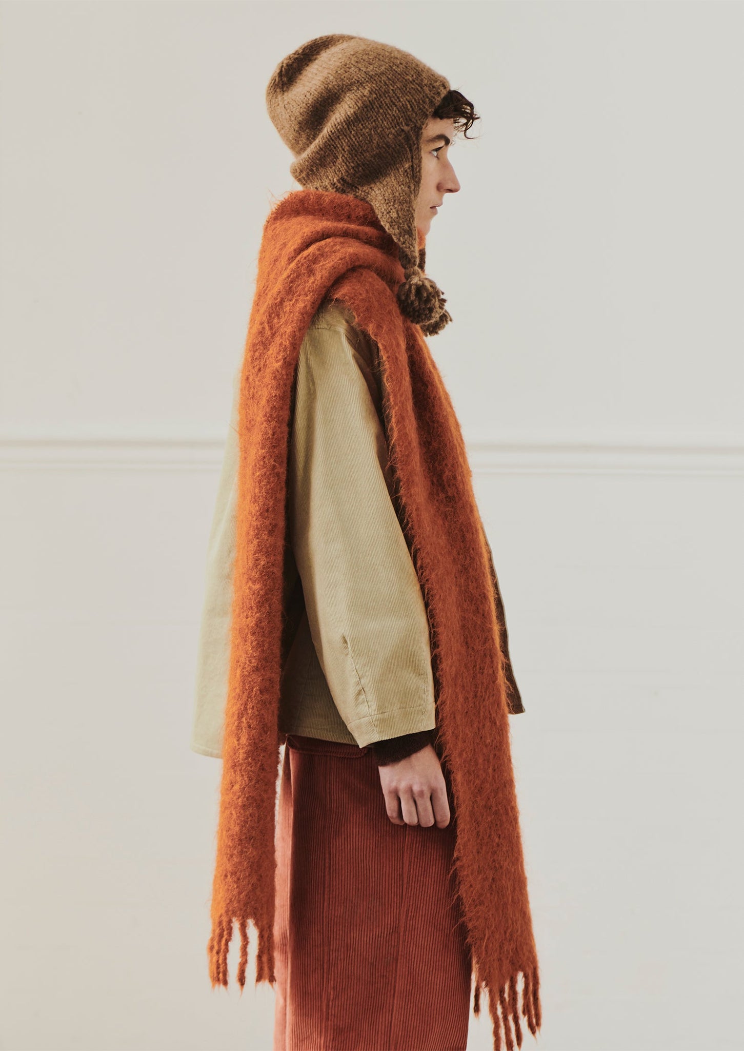 Textured Scarf | Rust