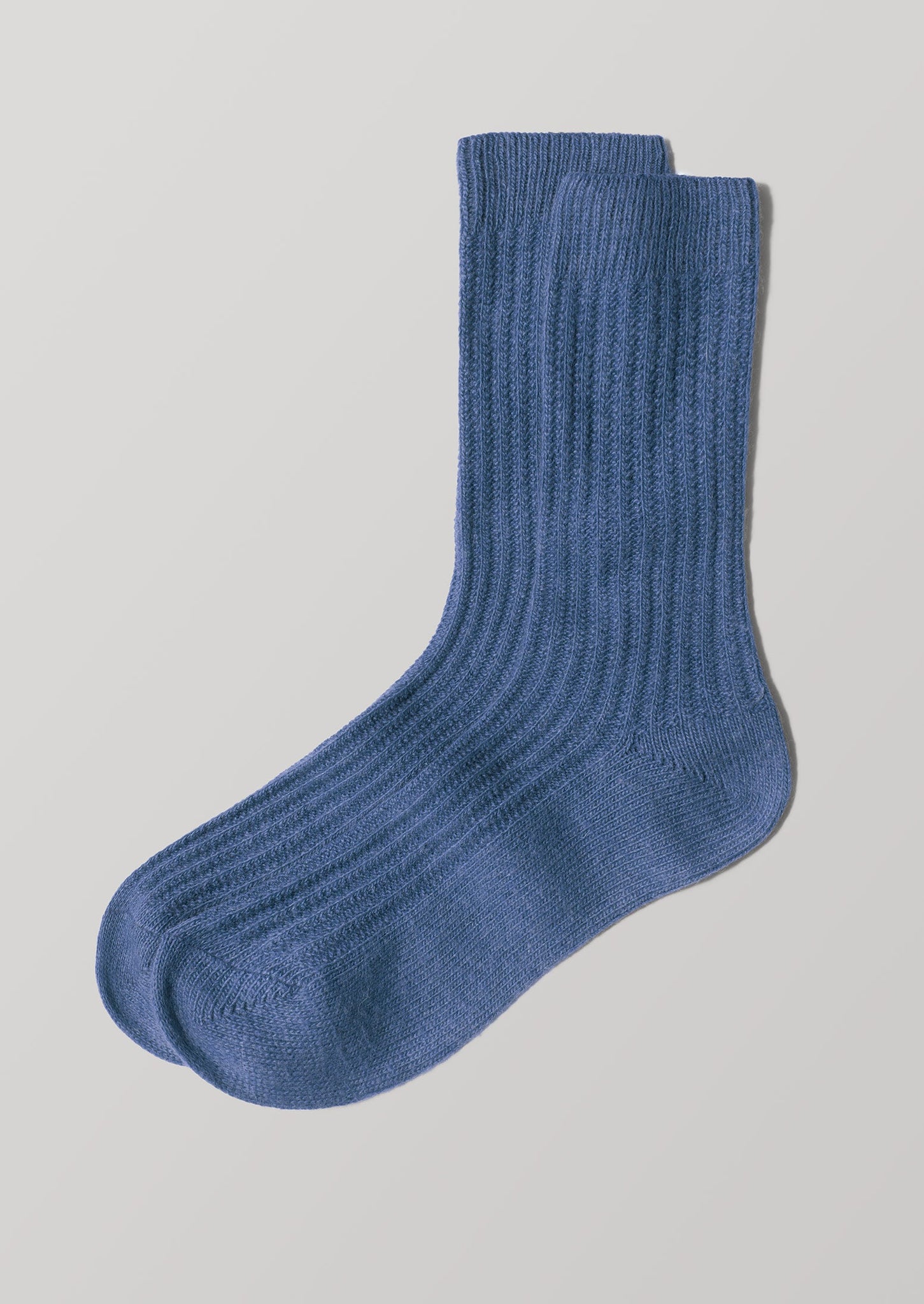 Textured Rib Socks | Mineral Blue