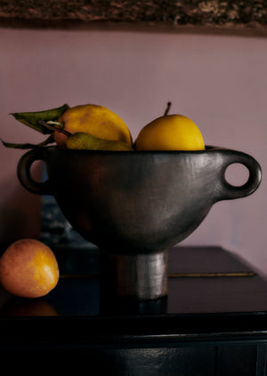 Longpi Fruit Bowl | Black Clay