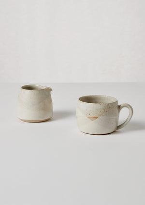 Liz Vidal Abstract Small Mug | Chalk White